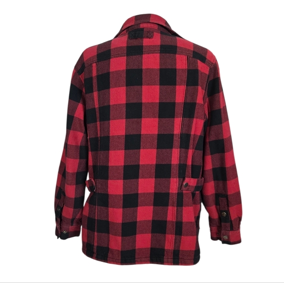 Duluth Trading Co. Red and Black Plaid Buffalo Check Button-Up Shacket - Picture 2 of 13
